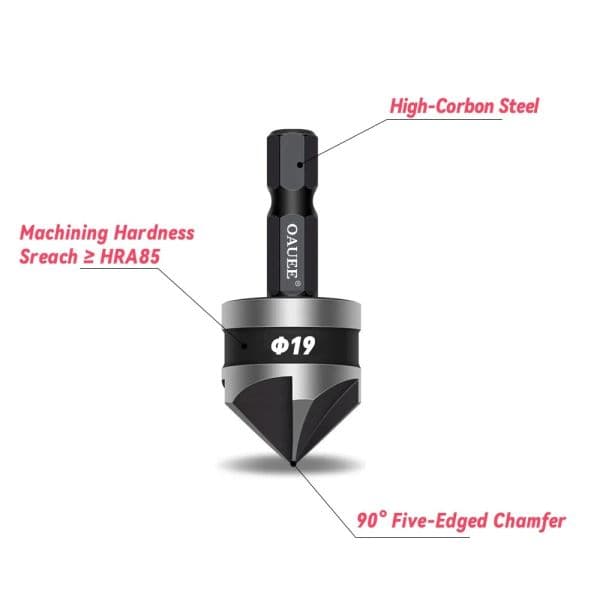3Pcs Hex Countersink Boring 90 Degrees Countersink Drill Bit for Woodr Metal Chamfer Cutter Chamfer Metal Drilling Bit Set