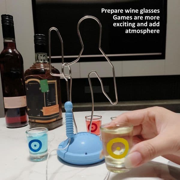 Drinking Game with Wire Man Adults Bachelorette Party Buzz Wire Drinking Game Kit with Shot Glasses Funny Family for Bachelor