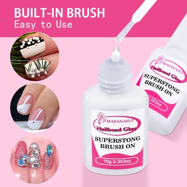 10ml Nail Glue Fast Drying For Fake Nail Tips Rhinestones Charms Nail Glue (1/5/10/20/50pcs)Professional Nail Glue Nail Art Tool