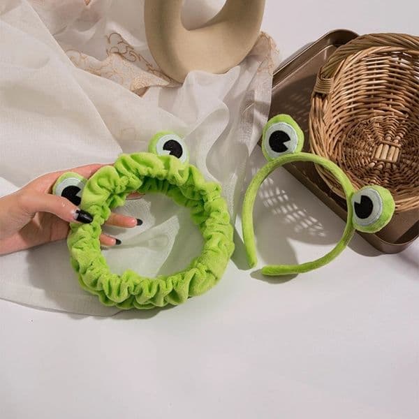 NEW Funny Frog Makeup Headband Wide-brimmed Elastic Hairbands Cute Bands Women Hair Accessories Girls Hairband