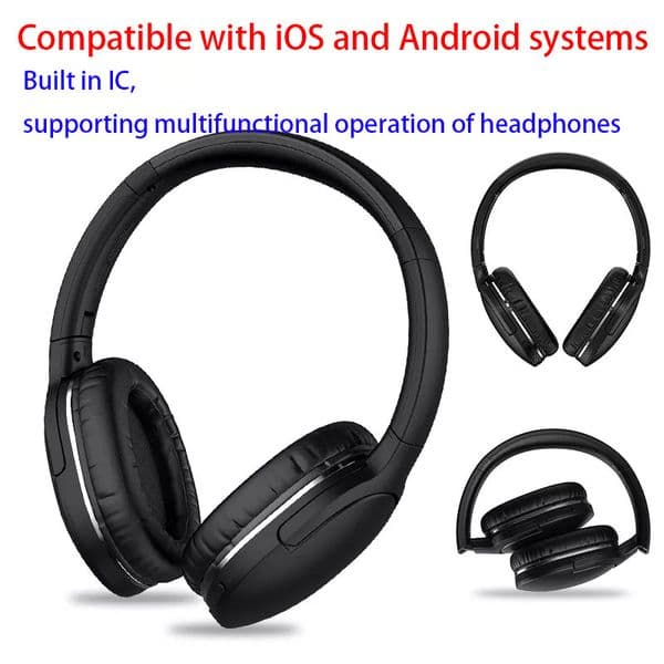 Stereo active noise reduction foldable earphones wireless Bluetooth earphones