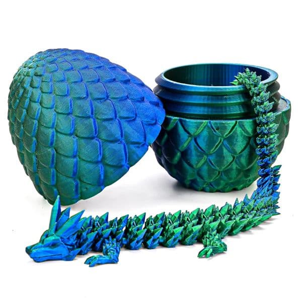 Printed Gem Articulated Rotatable Dragon Toy Mystery Dragon Poseable Joints Fidget Surprise Toy ZZ