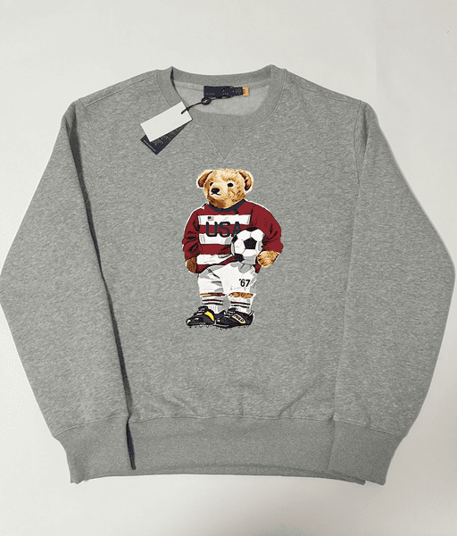 Cozy Men's Cotton Hoodie with Endearing Bear Motif by Paul Perfect