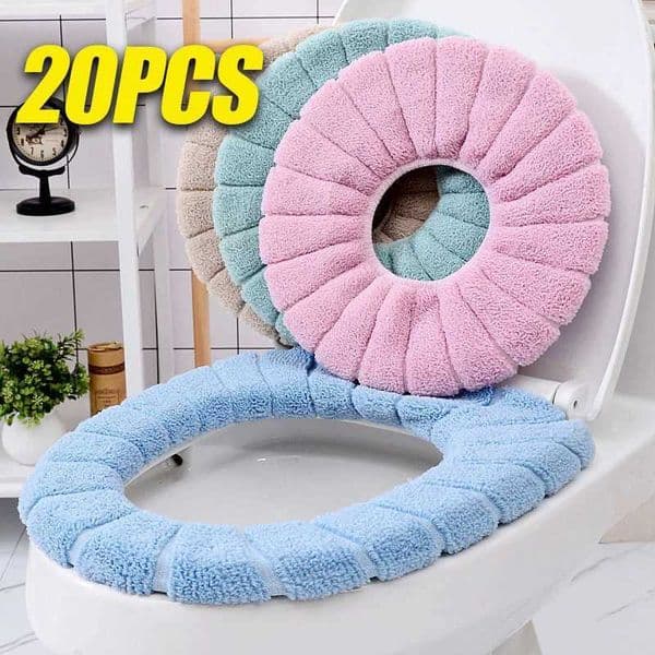 20 pieces of household winter thick plush toilet seat cushion heated toilet seat cushion W241204