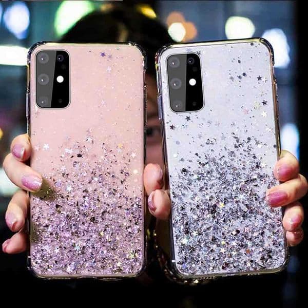 New Arrival Designer Phone Case For Galaxy S8 S9 S10 S12 Plus A10 A70 A40 A71 A01 A21 A31 M31 A41 A21S A42 A02 A03 A33 A53 Starry Sky Transparent Flash Box Z241209