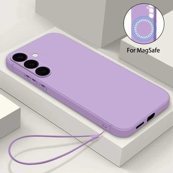 Liquid silicone magnetic case for Galaxy S24 S23 S22 S21 Ultra S25 Plus S23 S20 FE used for wireless charging cover M241209