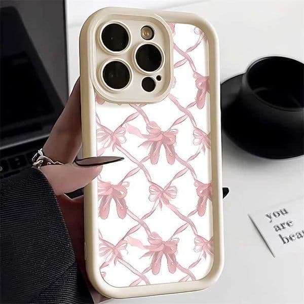 Hot Sale Pink bow liquid silicone phone case suitable for A54 5G A53 A52 A52S A34 A14 A13 A32 A24 A23 A25 A12 A50 A21S A03S A10S A04 cover T241209