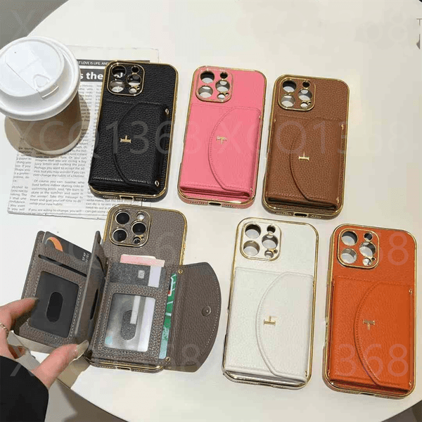 Fashion Leather Wallet Phone Case Designer iPhone Case for Apple iPhone 16 Pro Max 15 15Pro 15ProMax 14 Plus 13 13Pro 12 11 14 pro max Brand Luxury Card Slot Mobile Cover