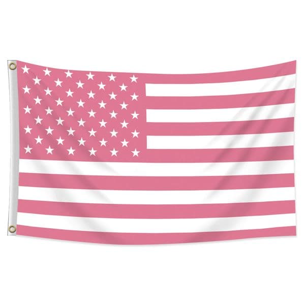 Pink American Flag 3x5 FT(90*150cm) Flags Vivid Color and Fade Resistant Flag Outdoor Banner With 2 Brass Grommets 0236