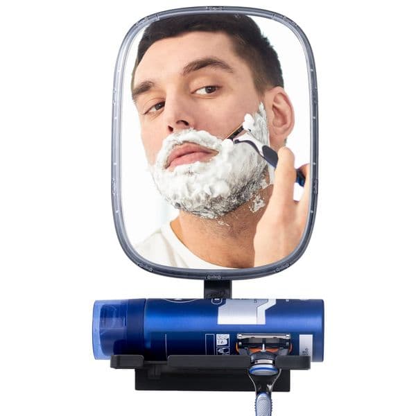 TAILI Fog-Free Shaving Shower Mirror with Holder Removable Wall Adjustable Mirror with Suction Cup for Bathroom Accessories