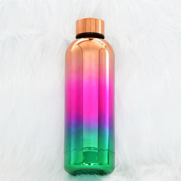 Gradient Coffee Tumbler With Lid 17oz Stainless Steel Vacuum Insulated Travel Bottle For Fitness Cold Drinks