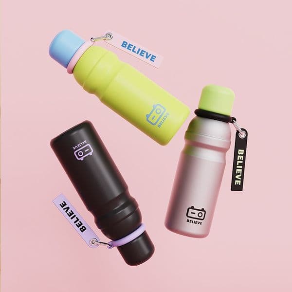 20oz Insulated Stainless Steel Water Bottle With Strap Leakproof Travel Cup For Coffee Cold Drink