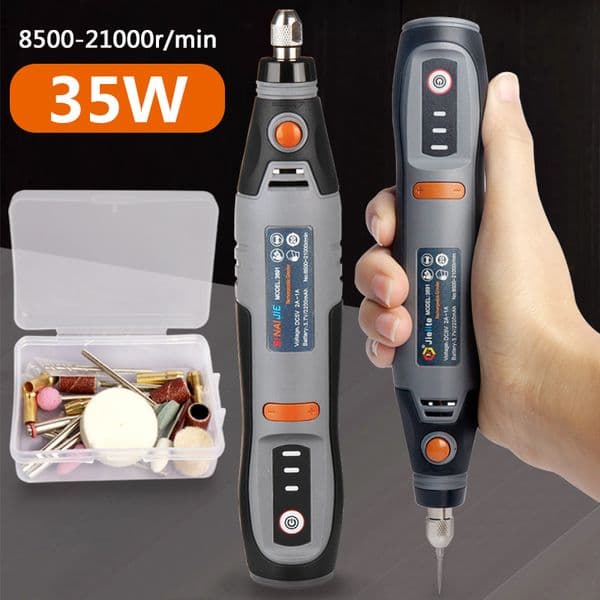 35W USB Cordless Rotary Tool DIY Engraving Pen Electric 3 Speed Mini Wireless Drill Set 8500r-21000r/min