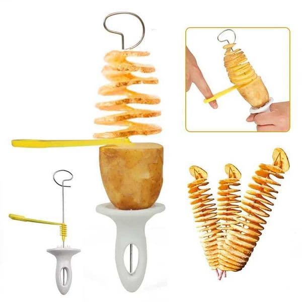 Whirlwind Potato Spiral Cutting Machine Potato Tower Making Machine Vegetable Slicer Creative Vegetable Tools Kitchen Accessories Small Tools W241225