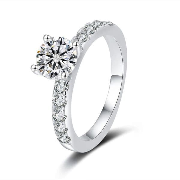 luxury rings designer women 925 sterling silver inlaid VVS1 pass diamond tester moissanite for womens engagement wedding ring luxe jewelry woman US size 5-9