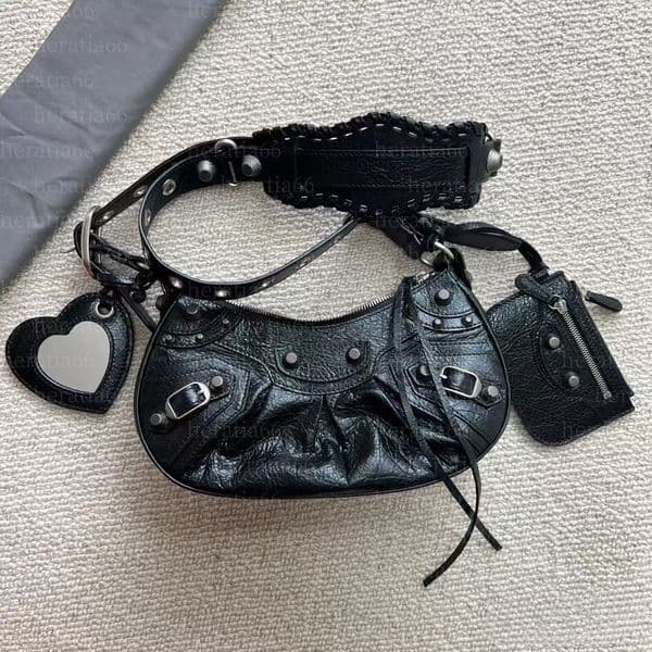 Desiger luxury le cagole Top Quality Wome girl Bags Motorcycle shoulder Desigers Geuie leather crossbody clutch wallet purse Pochette Vitage