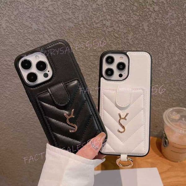 iPhone Beautiful Phone Cases 15 14 Pro Max Designer YS Card Wallet Purse Hi Quality 18 17 16 15pro 14pro 13pro 12pro 13 12 11 X XS 7 8 Plus Luxury Case with Box Packing