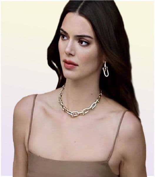 Gothic Necklace Vintage Metal Link Chain Chokers Necklaces for Women Punk Jewelry Femme Choker Necklace Gold Chain Necklace Goth B8985320