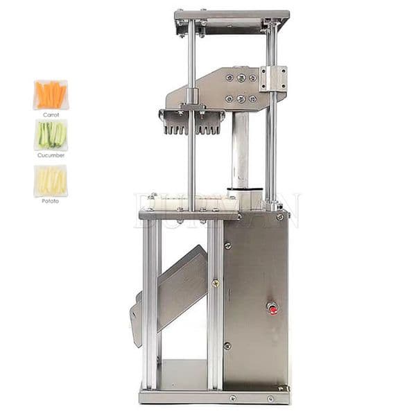 Electric Vertical Commercial French Fry Cutter Machine Cucumber Carrot Lotus Root Strip Cutting