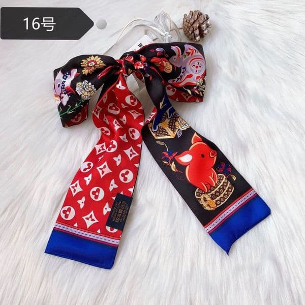 20style Fashion Scarf Designer Print Scarves Silk Headband For Women&Girl Gift Long Handle Bag Scarves Ribbon Head Gifts