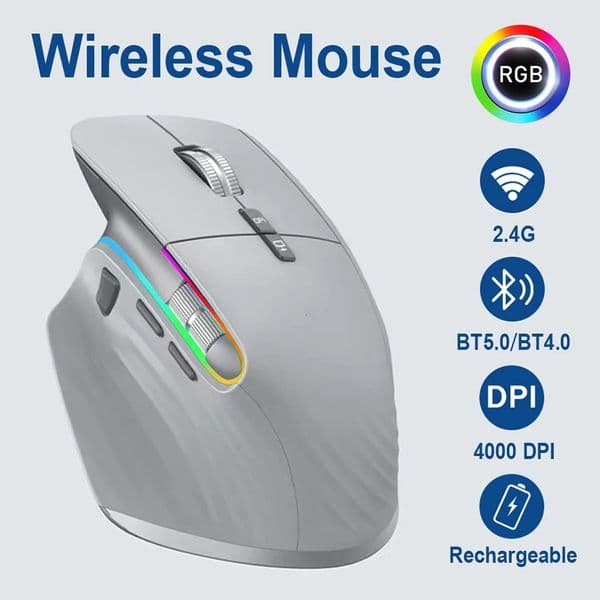 Multi Device Wireless Mouse Bluetooth Mouse G Wireless Portable Optical Mouse Ergonomic Right Hand Computer Mice