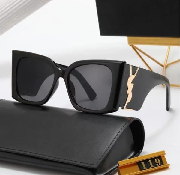 Designer cat eye sunglasses, fashionable polarized sunglasses, UV resistant luxury sunglasses, men's and women's glasses, retro square sunglasses, casual glasses