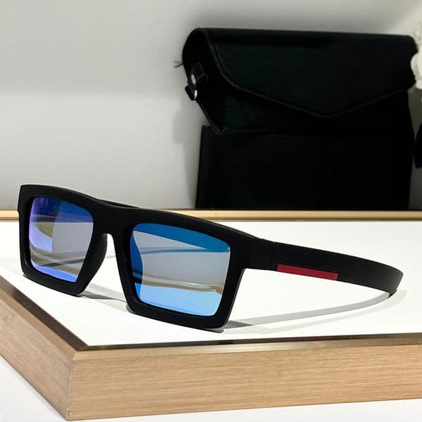 High Men Quality Thick Acetate Vintage Sunglasses SPS02ZU Mens Womens designer square sunglasses 100% UV protection one word micro arc mirror leg design