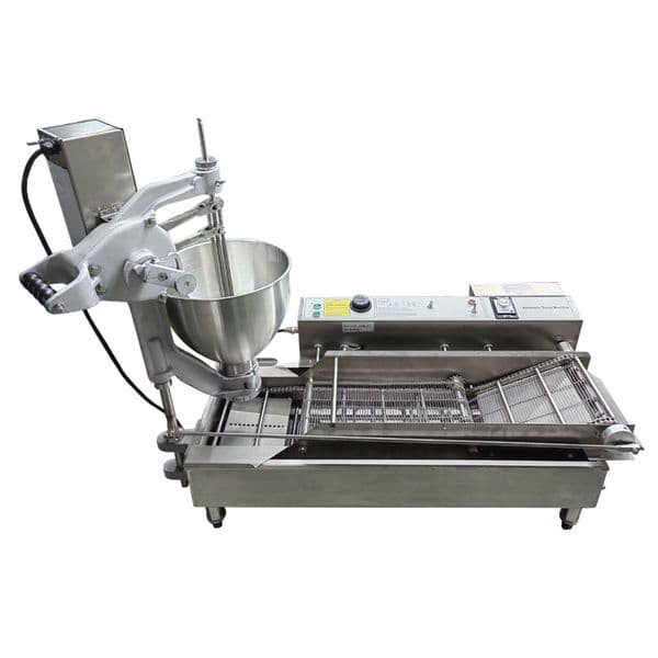 6000w Electric Donut Conveyor Belt Multi-functional Double Row Automatic Donut Machine With Fryer