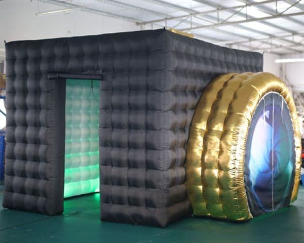 4x3.5x3mH wholesale Free ship New Style colourful led light Camera Shape Inflatable Photo Booth cube photobooth Tent Wedding house for Advertising Party Event