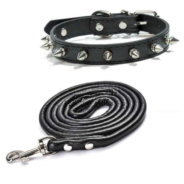 Harp Spiked Studded Leather Dog Collars Pu For Small Medium Large Dogs Pet Collar Rivets Anti-Bite Pet Products Neck Strap zxx240715
