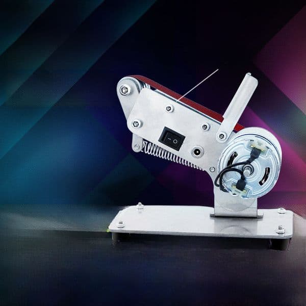 Miniature mini abrasive belt machine DIY polishing machine woodworking grinding machine fixed angle sharpening machine household desktop