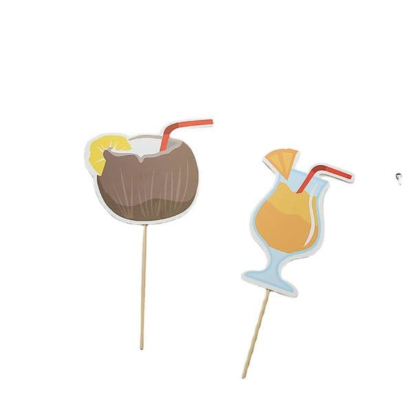 21 Pieces Paper Beard Photo Props Spot New Flamingo Beach Holiday Hawaii Wedding Party Couple