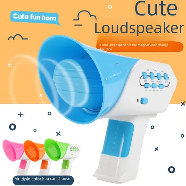 Cross-border Funny Voice changer for Children New Upgrade Multi-channel Handheld Horn Creative Trick Loudspeaker Toy