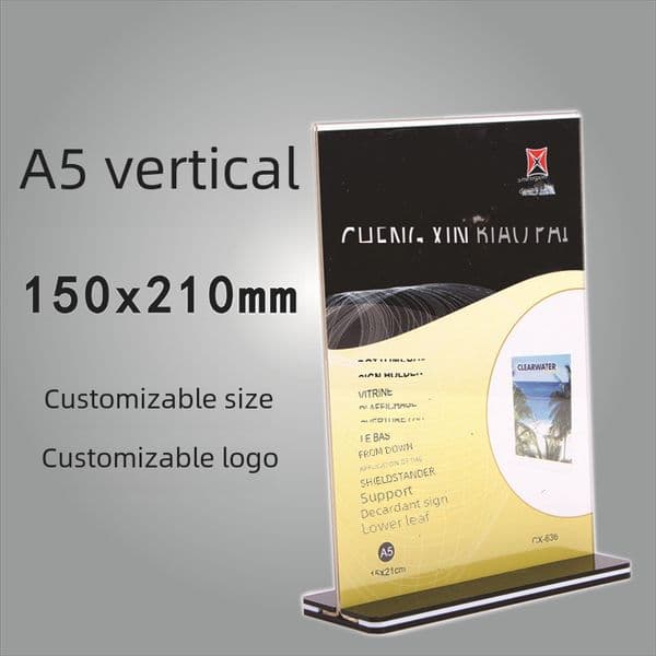 New acrylic strong magnetic desktop table card A5 table sign menu beverage table brand price brand display stand