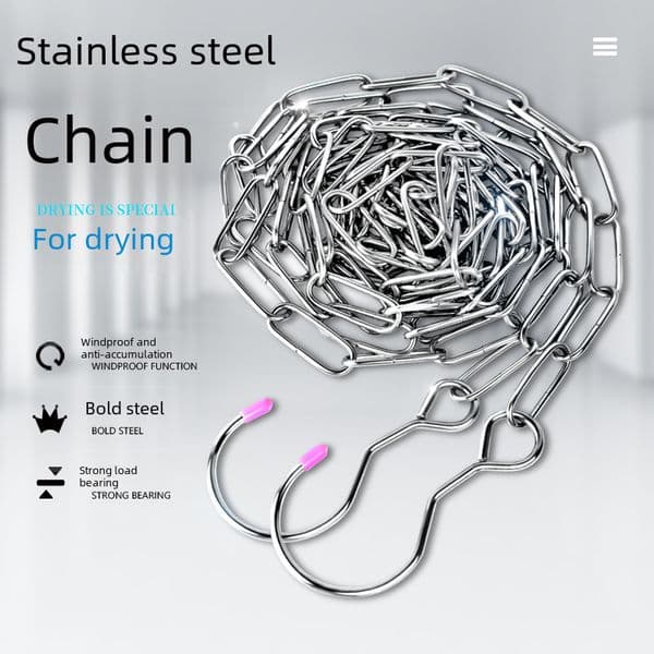 Stainless Steel Clothes Chain Bold Household Clothes Chain Clothing Store Clothes Chain Display Chain Multifunctional Iron Chain