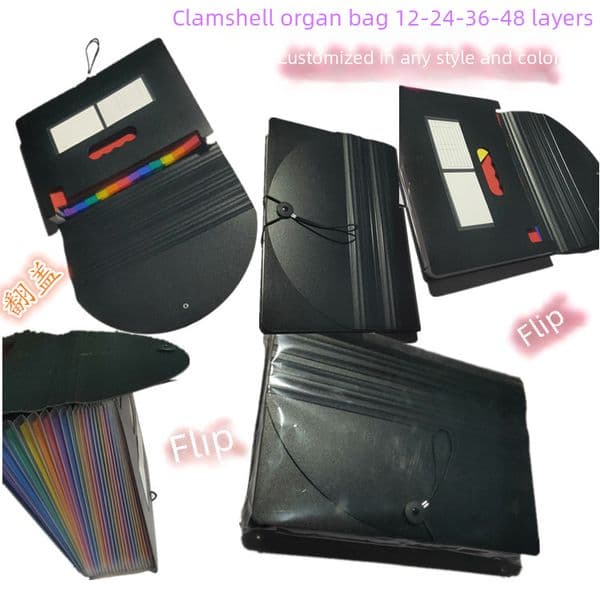 Amazon recommends flip rainbow organ bag student examination paper folder a4 folder simple business meeting bag