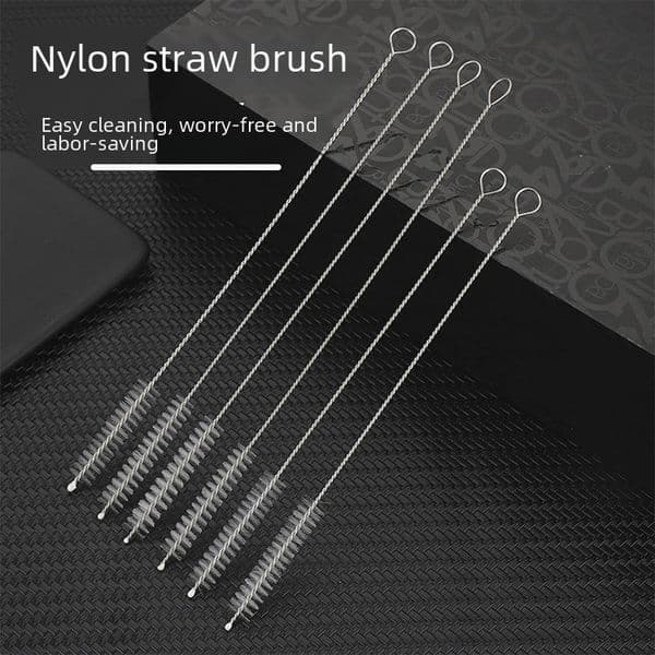 Straw Brush Cleaning Brush Wholesale Slender Gap Brush Teapot Mouth Hard Hair Bottle Brush Kitchen Stainless Steel Small Brush
