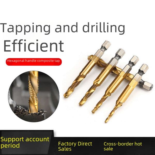 Tapping drill bit Drilling and tapping integrated composite tap Tapping drill bit High speed steel composite integrated tap