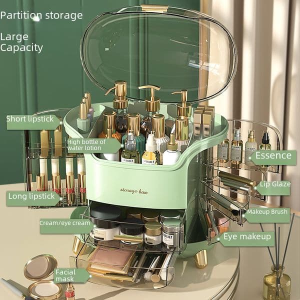 Cosmetic Storage Box Desktop High-end Skin Care Products Storage New Large Capacity Drawer Type Lipstick Transparent Storage Rack