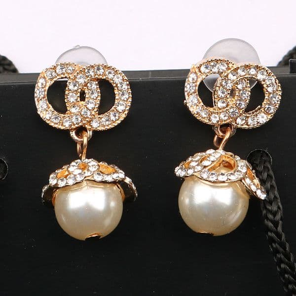 Dangle Earrings Designer For Woman Jewelry Gold Plated Brand Letter Luxury Pearl Earrings Wedding Party Gift