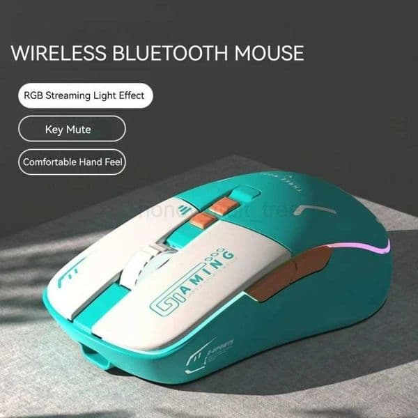 New G308 2.4G Bluetooth Dual Mode Wireless Mouse Rechargeable RGB Luminous Silent 4000Dpi Ergonomic Mice For PC Office LaptopM240725