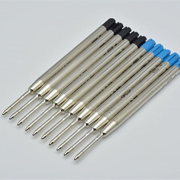 wholesale classic 12 pieces/lot 0.7 mm black / blue ink refill for ballpoint stationery write smooth pen accessories
