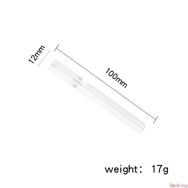 OG Glass Straw Pyrex Tube Pipe Steamroller Hand Pipes Cigarette Holder Filters Tips One Hitter for Smoking Bat Tobacco Hookah Heady 100mm