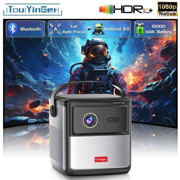 TouYinger G5 Portable 4K Projector 1080p Home Theater Full HD Projetor Android Dlp Beamer 3d U80 Cinema Smartphone with BatteryM240729