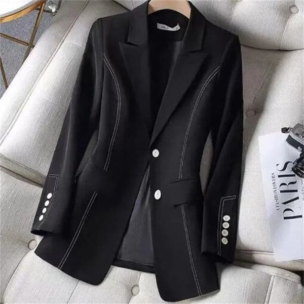 Luxury White Suit Jacket Women Black Blazer Slim Long Sleeve Chic Korean Coats Spring Autumn Jacket Designer Clothing