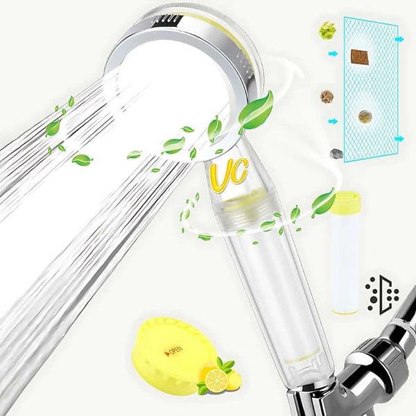 Shower filter head VC booster perfume shower head fragrant shower head soft water filter spray bathroom shower accessoriesW240730