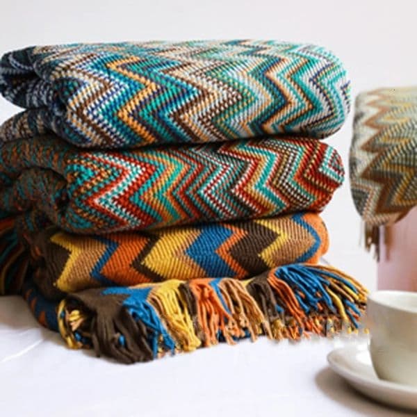 FOGOMOVE Blanket Geometry Aztec Ba Blankets Ethnic Sofa Cover Slipcover Decor Throw Wall Hanging Tapestry Rug Cobertor