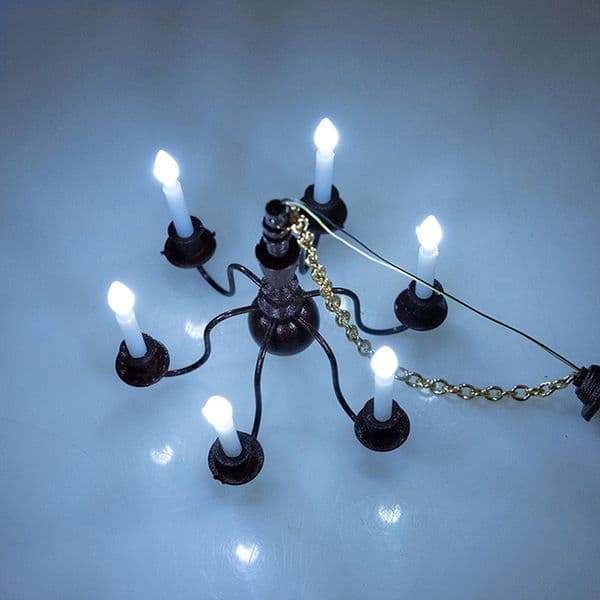 Led Ceiling Lamp Dollhouse Miniature Furniture Chandelier Light Model Kid Pretend Play Sand Table Toy Diy Doll House Accessories