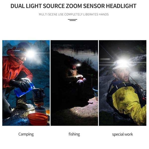 Hiking Outdoor Head Flashlinght Super Bright Fishing Lamp Long-range Headlamp Strong Light Headlight COB-LED Head Lamp