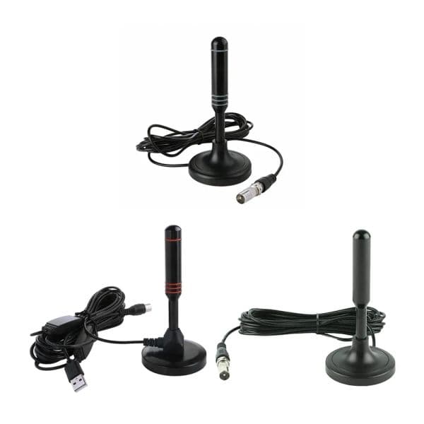 Portable TV Antenna 300cm Coax Cable Digital TV Antenna Plug and Play Indoor Outdoor Digital HD Freeview Aerial for Smart TV